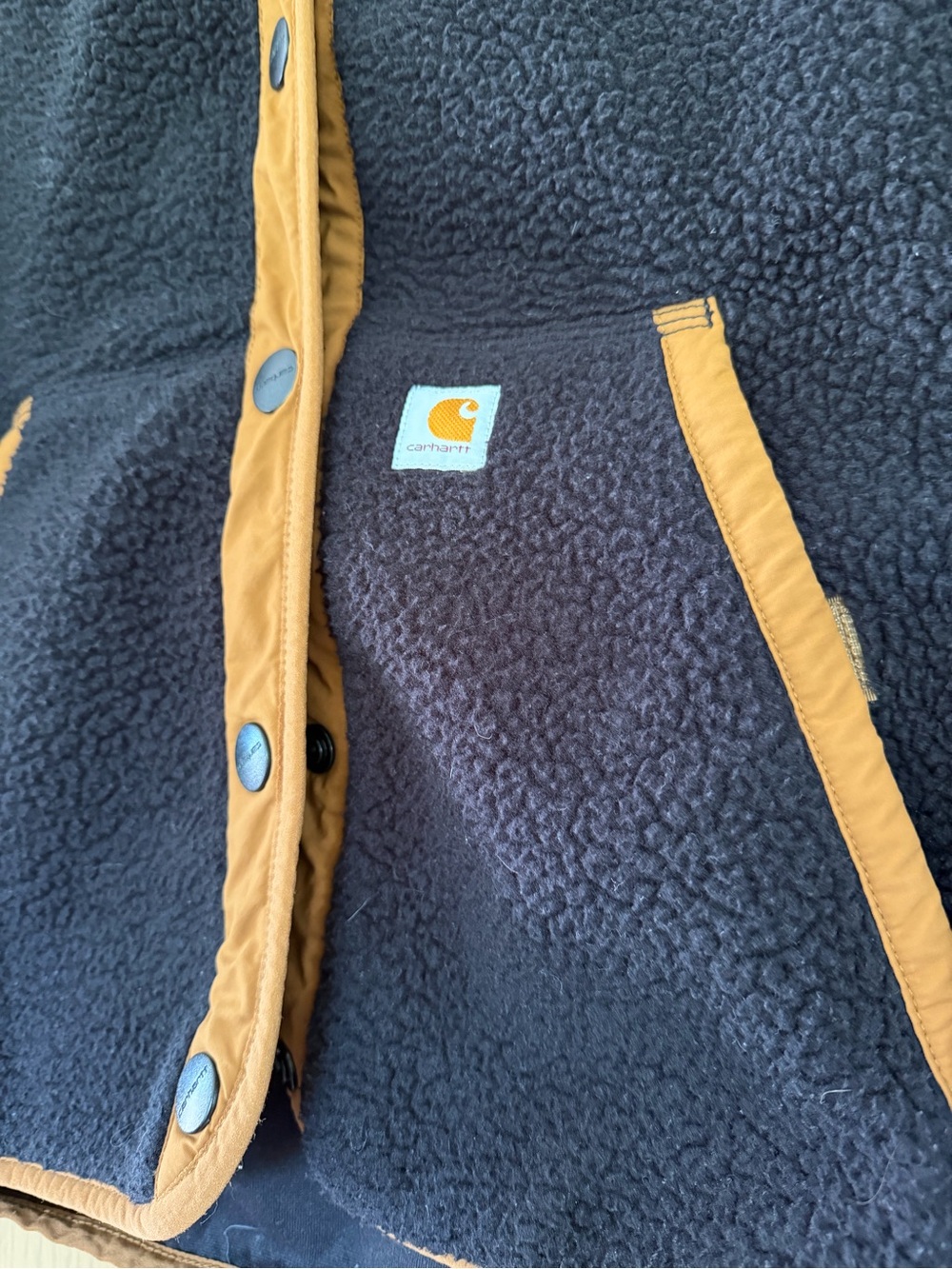 Carhartt Women's Relaxed Fit Sherpa Fleece Snap Front Vest / Medium / 8-10 - Picture 7 of 14